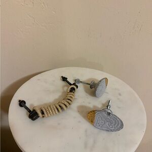 Anthropologie Decorative Rope & Metal Drawer Pulls Knobs